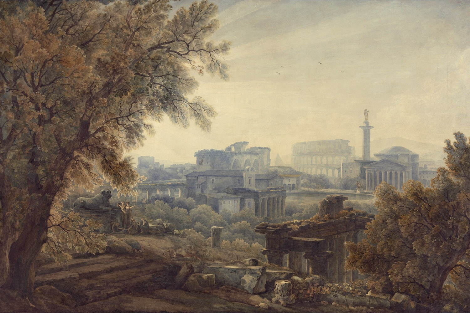 Abraham-Louis-Rodolphe Ducros, Caprice architectural de la Rome antique